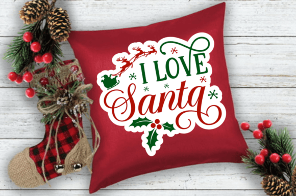 I Love Santa SVG Design