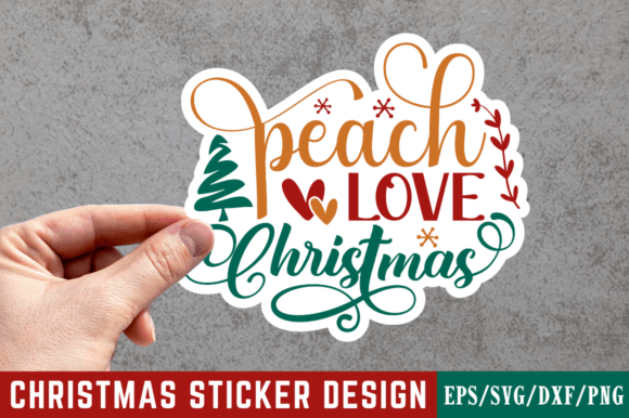 Peach Love Christmas SVG Design