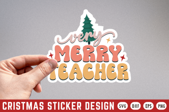 Very Merry Teacher SVG Design
